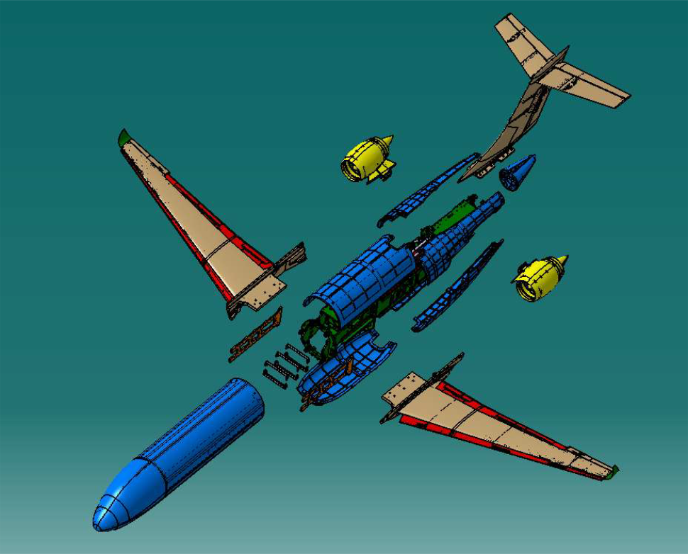 CAD windtunnel model. Image
