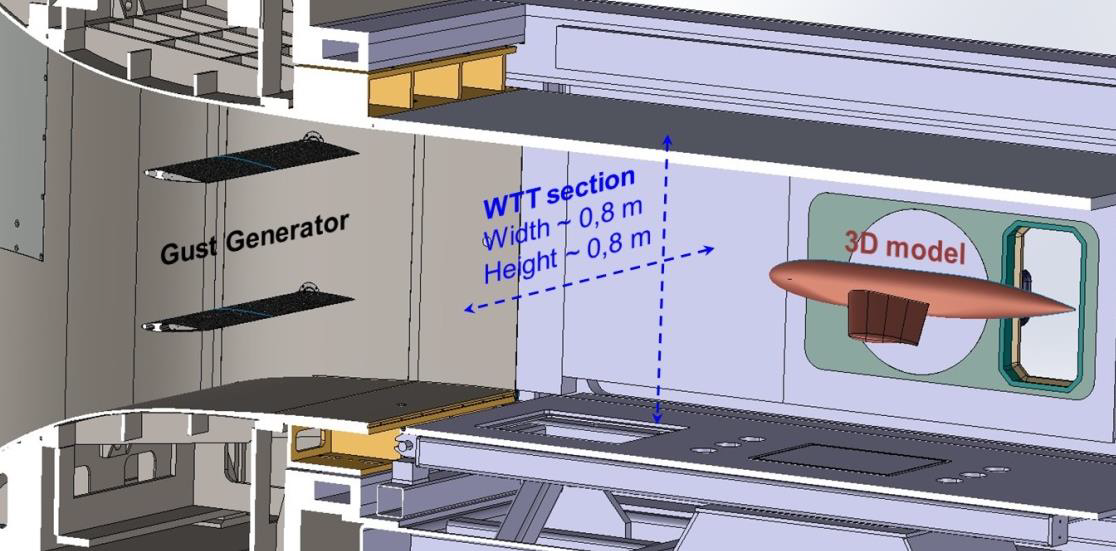 CAD depiction of the test section. Image
