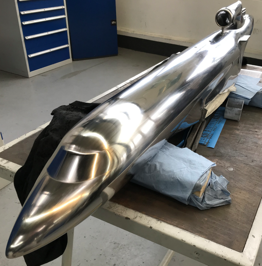 Polished wind tunnel model. Image